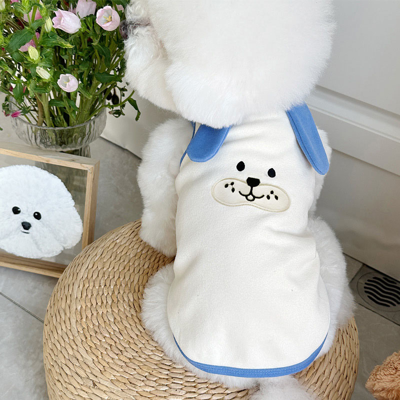 Pet Supplies York - Pakaian Anjing Kartun Tanpa Lengan, Hoodie